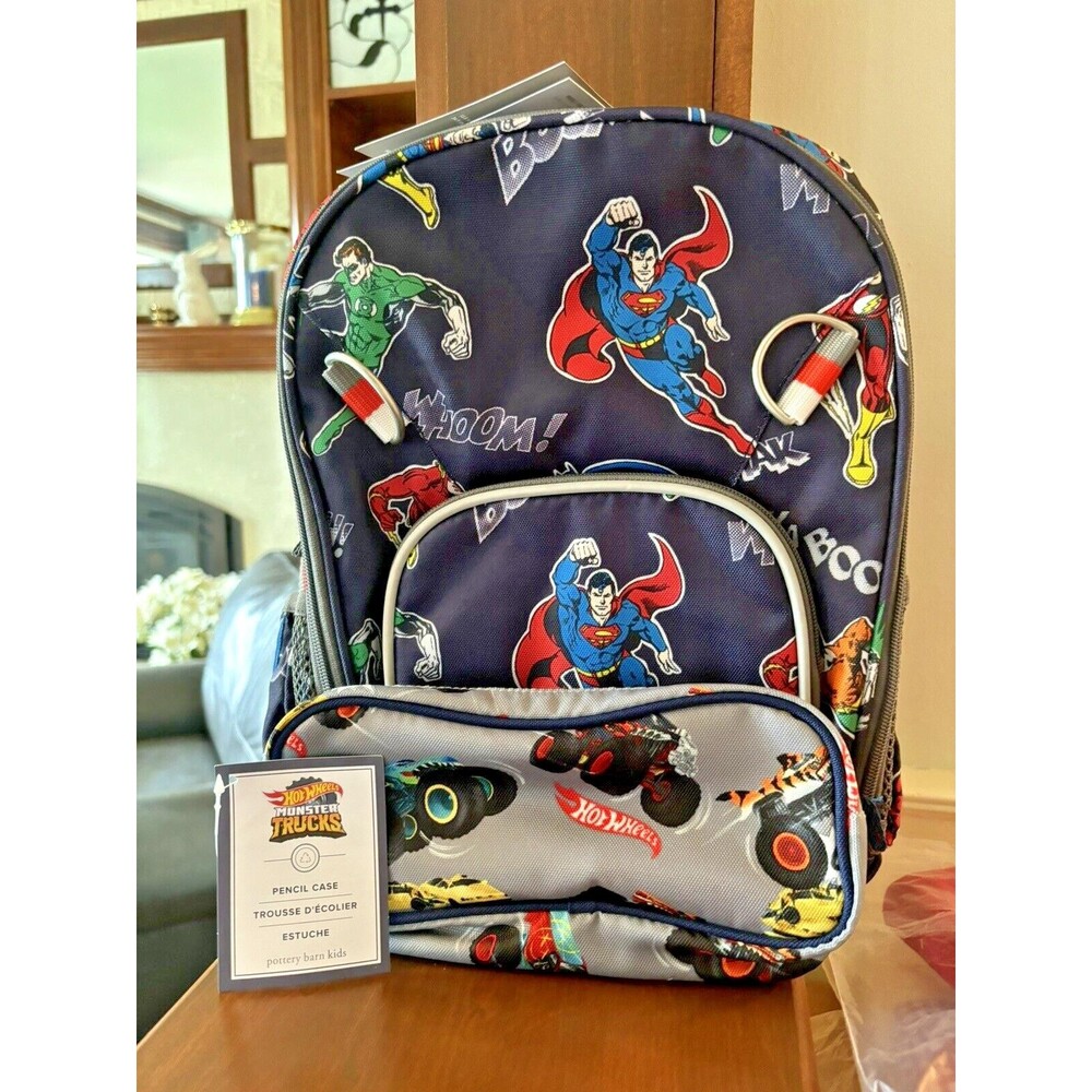 Pottery Barn school backpack Marvel Avengers Hot Wheels Bag superHero 🚀.